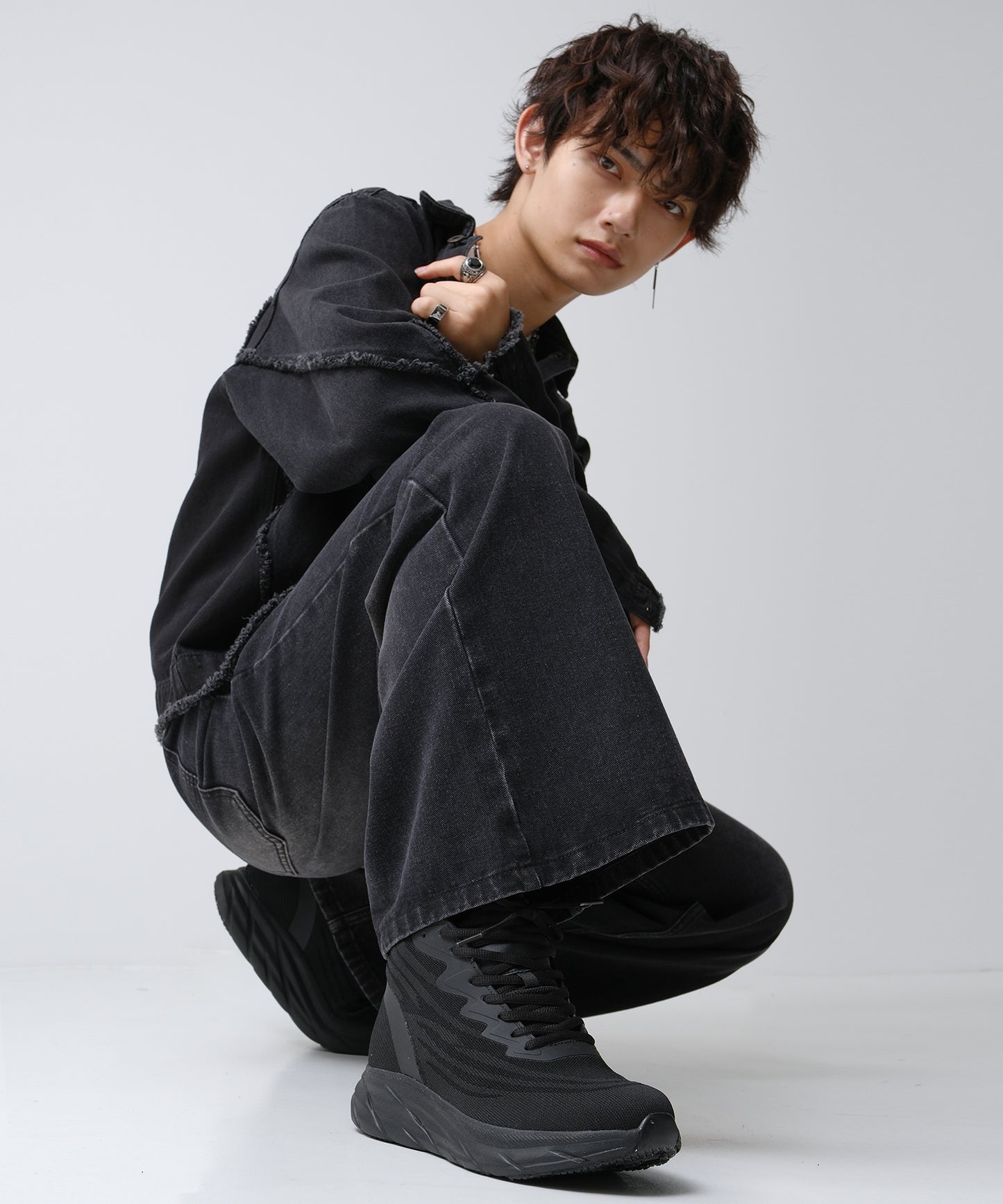 SUI-1998 身長 ９cm UP シークレットシューズ スニーカー 身長アップ 軽量 靴 メンズ j-kutu40-41