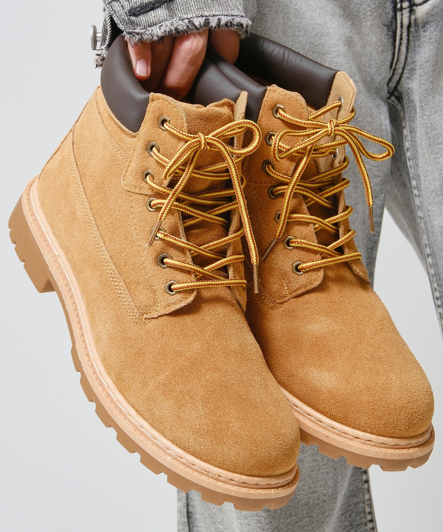 SUI-1998 身長 ７cm UP シークレットシューズ 本革 スエード ワークブーツ 靴 メンズ j-kutu50-51