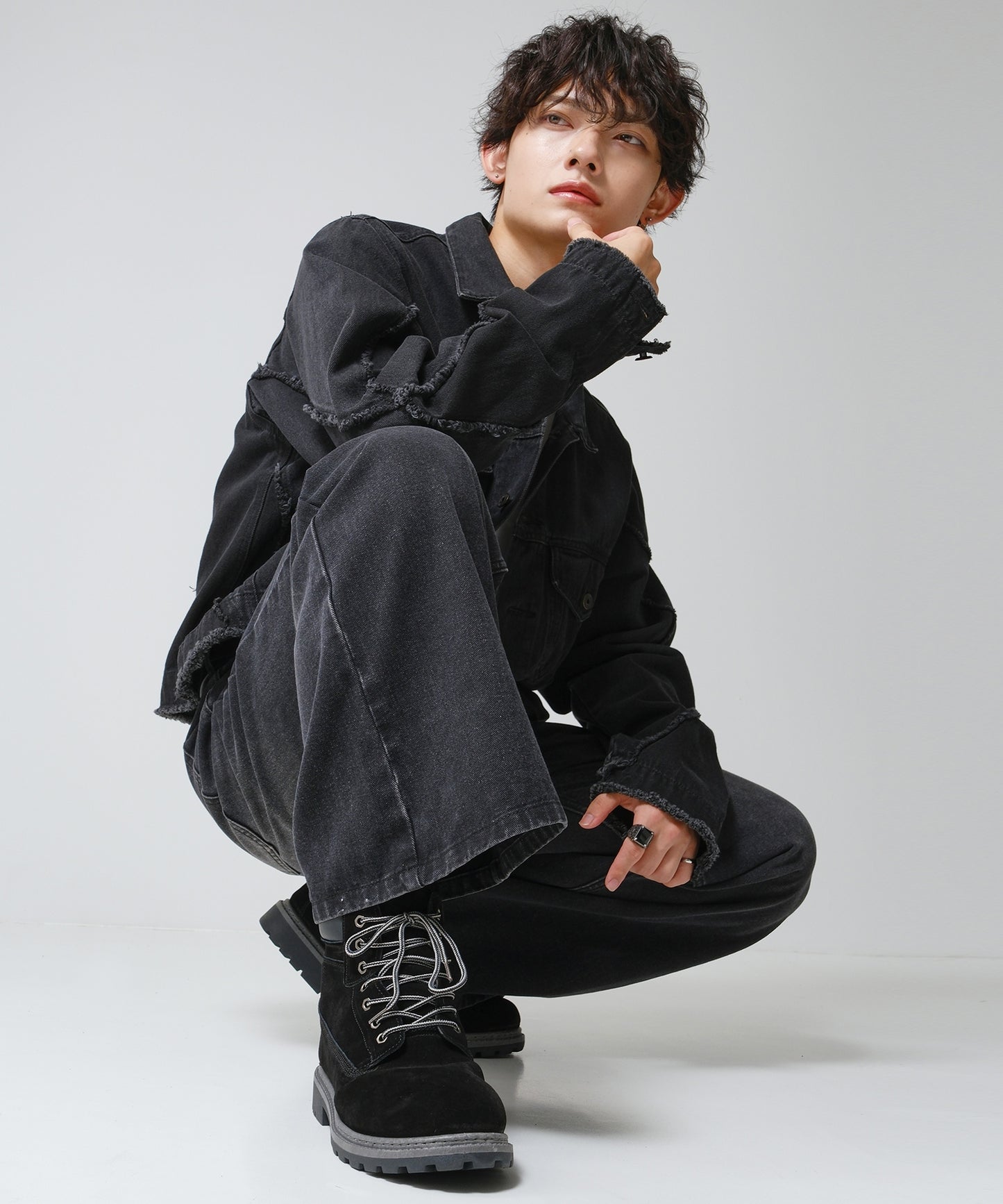 SUI-1998 身長 ７cm UP シークレットシューズ 本革 スエード ワークブーツ 靴 メンズ j-kutu50-51