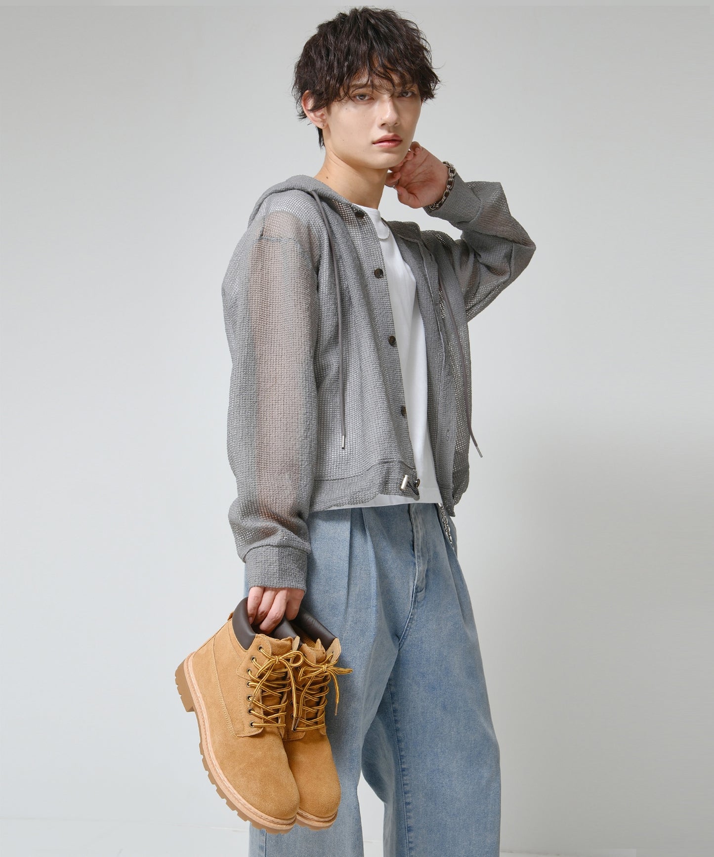 SUI-1998 身長 ７cm UP シークレットシューズ 本革 スエード ワークブーツ 靴 メンズ j-kutu50-51