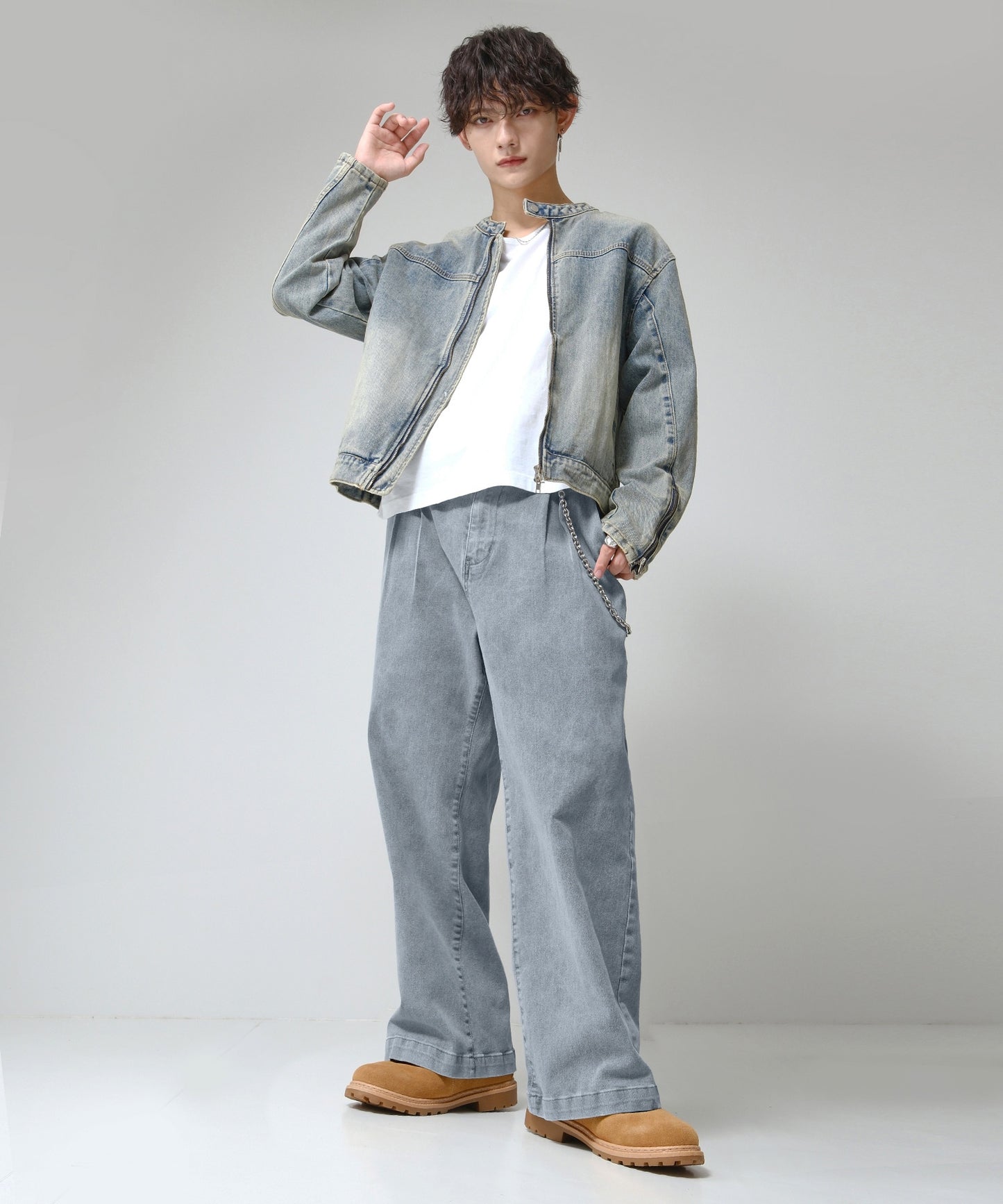 SUI-1998 身長 ７cm UP シークレットシューズ 本革 スエード ワークブーツ 靴 メンズ j-kutu50-51