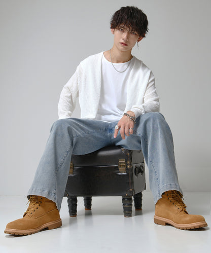 SUI-1998 身長 ７cm UP シークレットシューズ 本革 スエード ワークブーツ 靴 メンズ j-kutu50-51