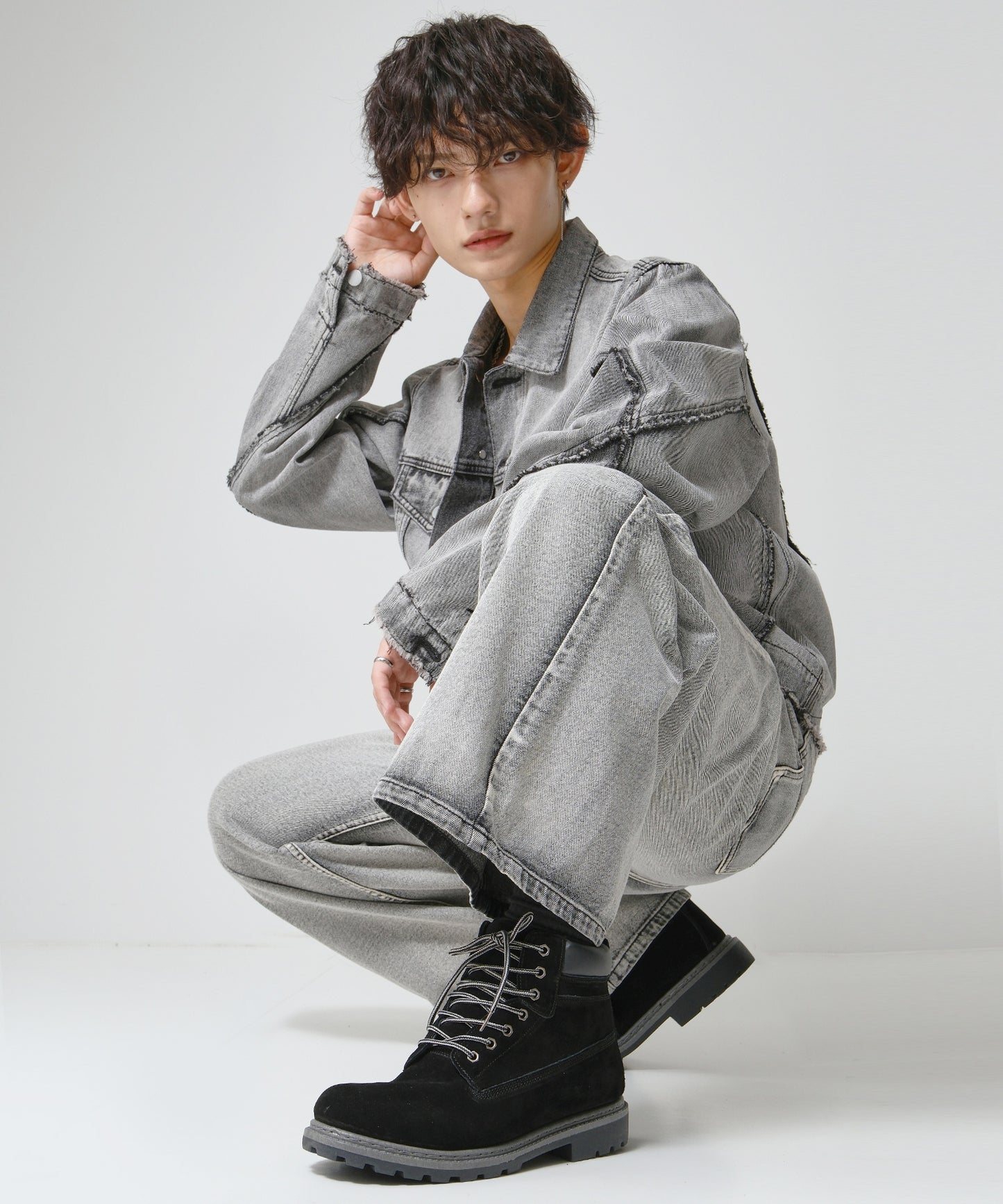 SUI-1998 身長 ７cm UP シークレットシューズ 本革 スエード ワークブーツ 靴 メンズ j-kutu50-51