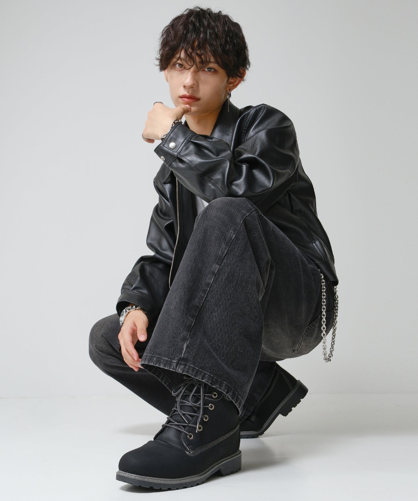 SUI-1998 身長 ７cm UP シークレットシューズ ワークブーツ 靴 メンズ j-kutu52-53