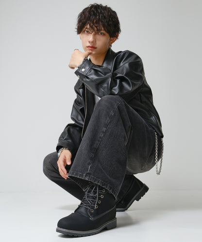 SUI-1998 身長 ７cm UP シークレットシューズ ワークブーツ 靴 メンズ j-kutu52-53