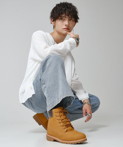 SUI-1998 身長 ７cm UP シークレットシューズ ワークブーツ 靴 メンズ j-kutu52-53