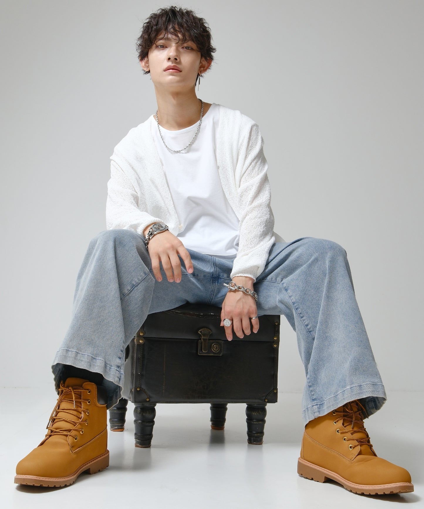 SUI-1998 身長 ７cm UP シークレットシューズ ワークブーツ 靴 メンズ j-kutu52-53