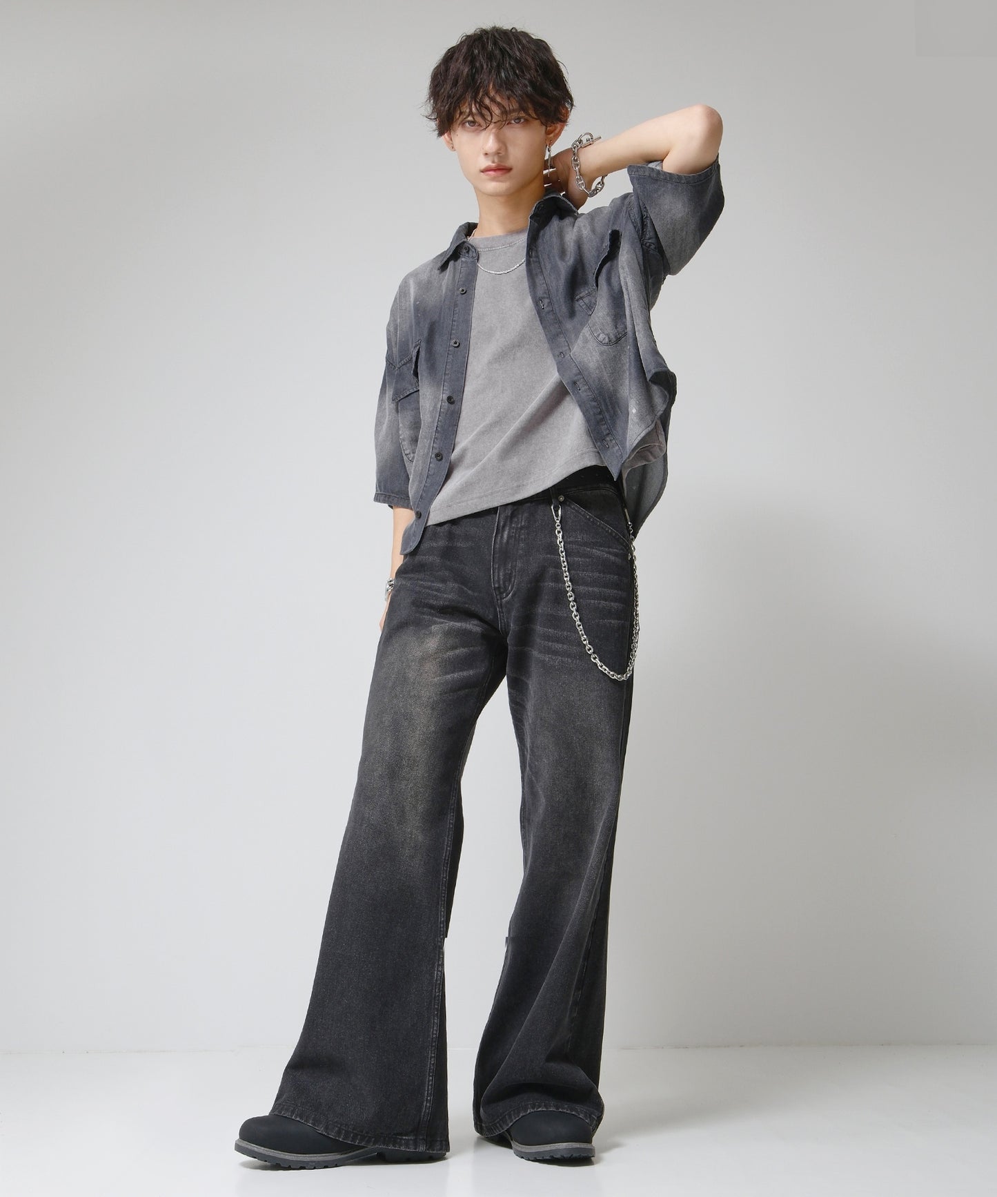 SUI-1998 身長 ７cm UP シークレットシューズ ワークブーツ 靴 メンズ j-kutu52-53