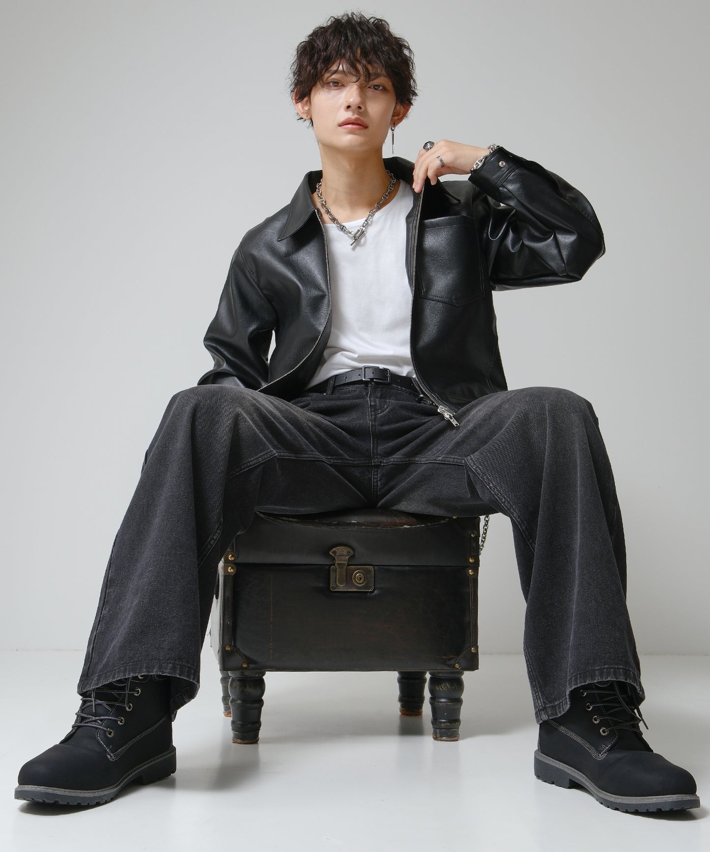 SUI-1998 身長 ７cm UP シークレットシューズ ワークブーツ 靴 メンズ j-kutu52-53