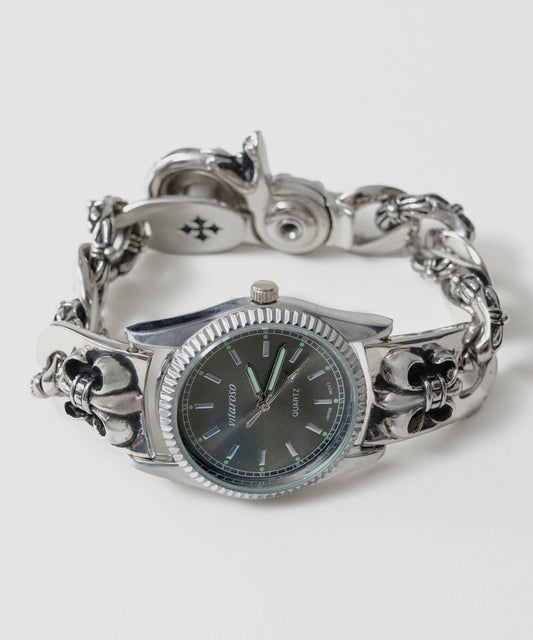 SUI-1998 時計 ブレスウォッチ フレア ブレスレット ステンレス グレー文字盤 メンズ kkct3(t451+ctb15-16)