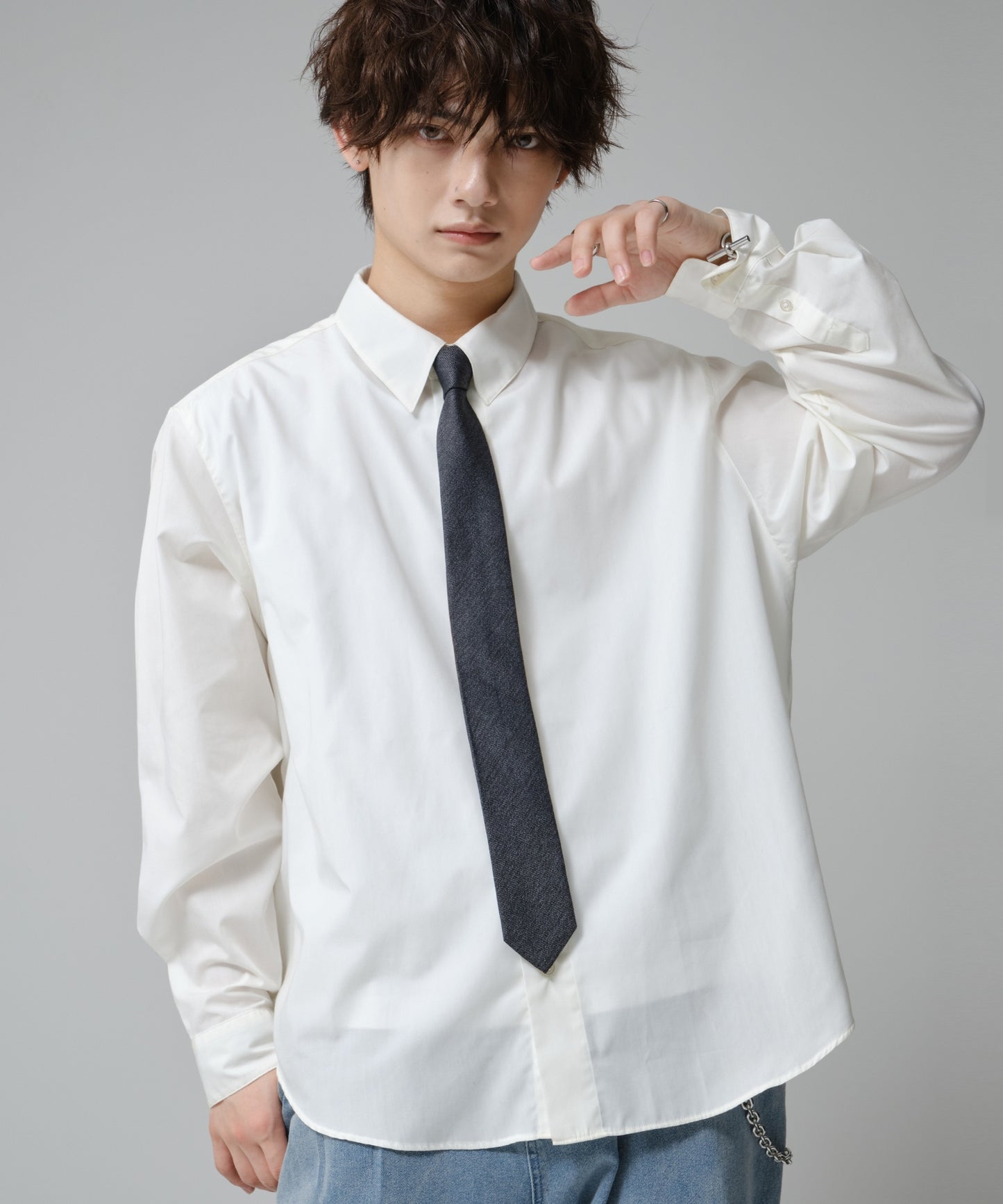 SUI-1998 ネクタイ 6cm グレー ダ－クグレー シンプル 二色糸 メンズ ネクタイ kkne1