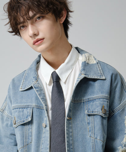 SUI-1998 ネクタイ 6cm グレー ダ－クグレー シンプル 二色糸 メンズ ネクタイ kkne1