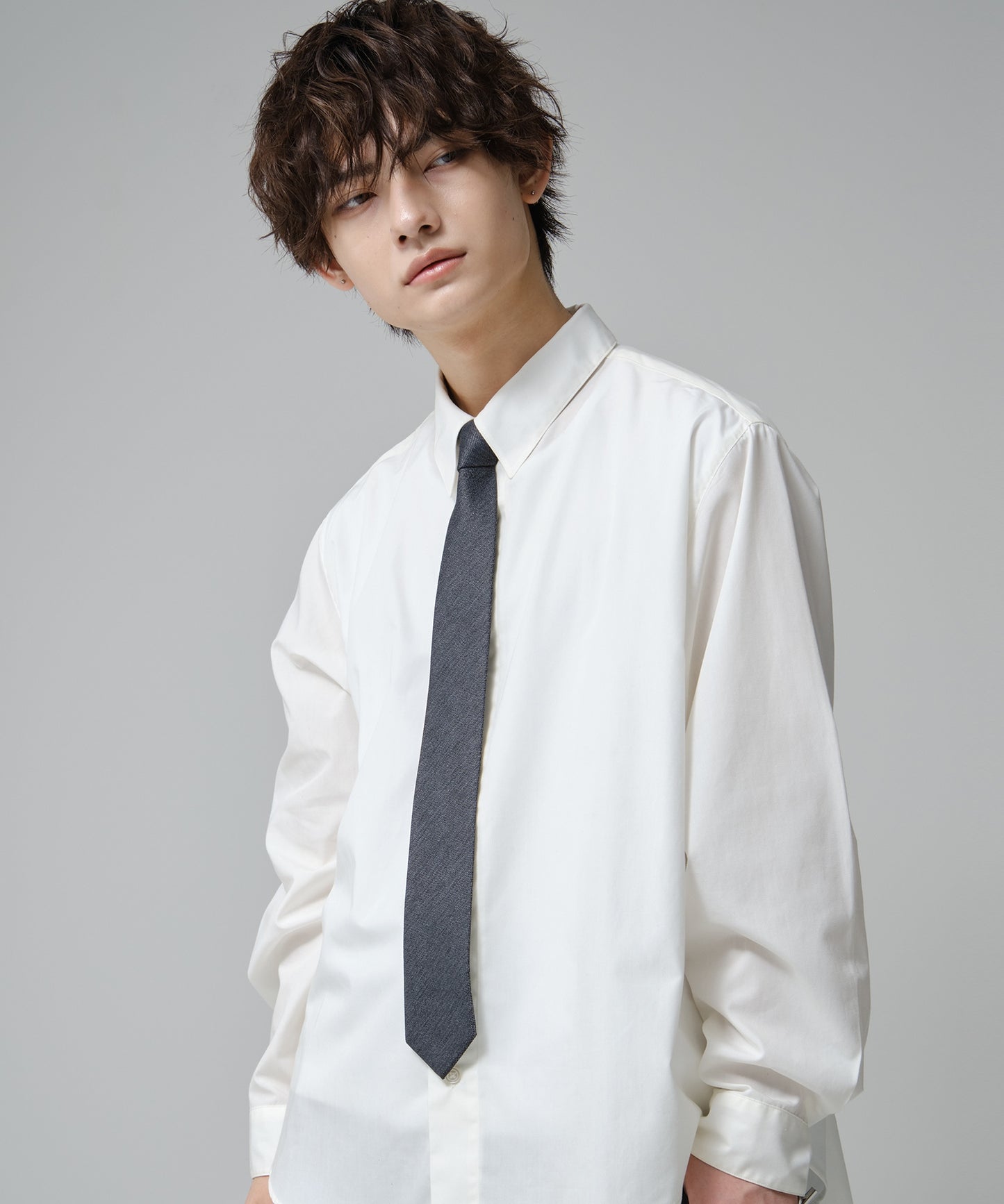 SUI-1998 ネクタイ 6cm グレー ダ－クグレー シンプル 二色糸 メンズ ネクタイ kkne1