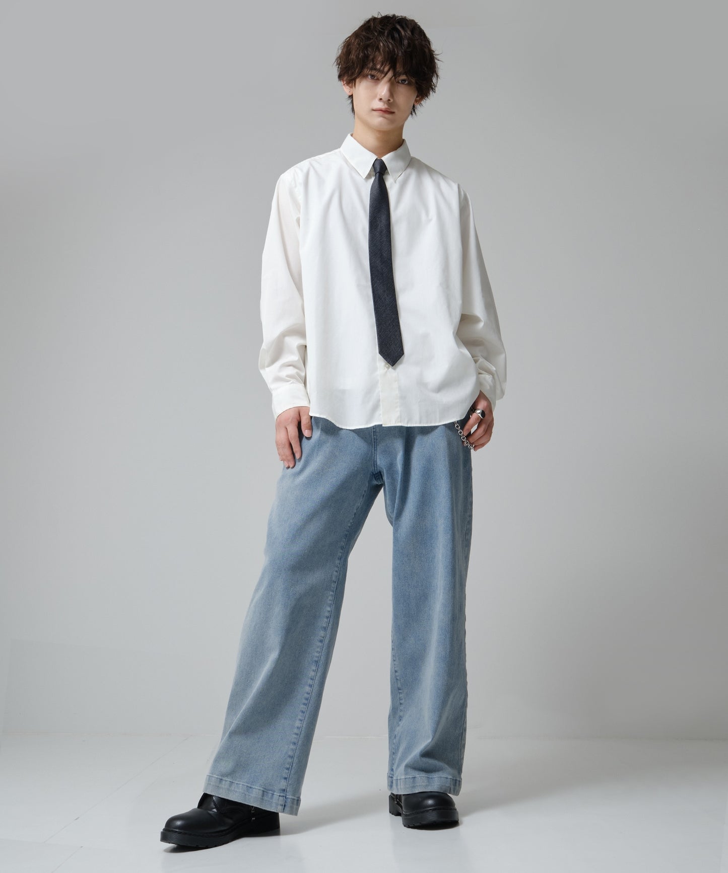 SUI-1998 ネクタイ 6cm グレー ダ－クグレー シンプル 二色糸 メンズ ネクタイ kkne1