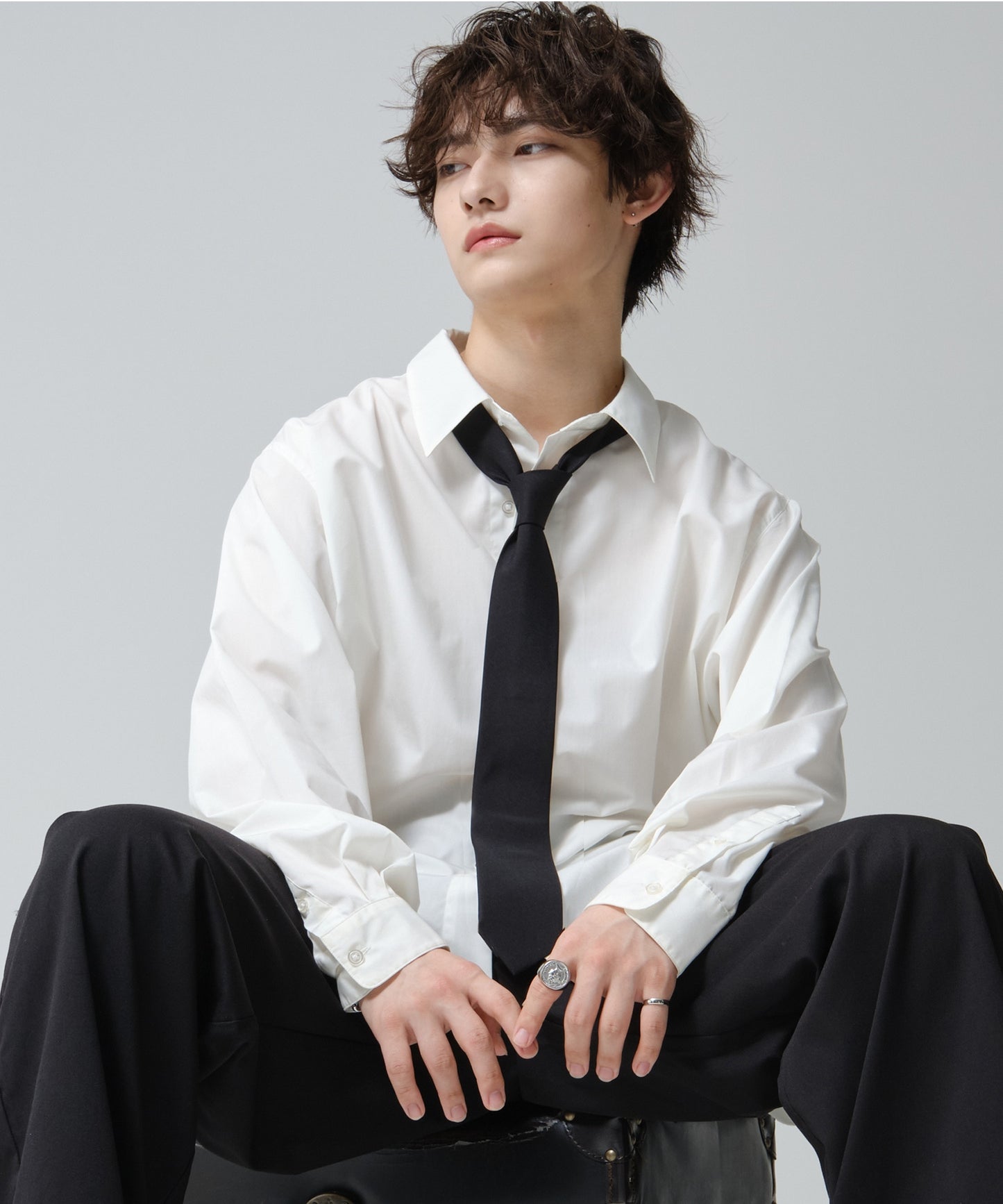 SUI-1998 ネクタイ 6cm マットブラック シンプル フォーマル メンズ ネクタイ kkne10