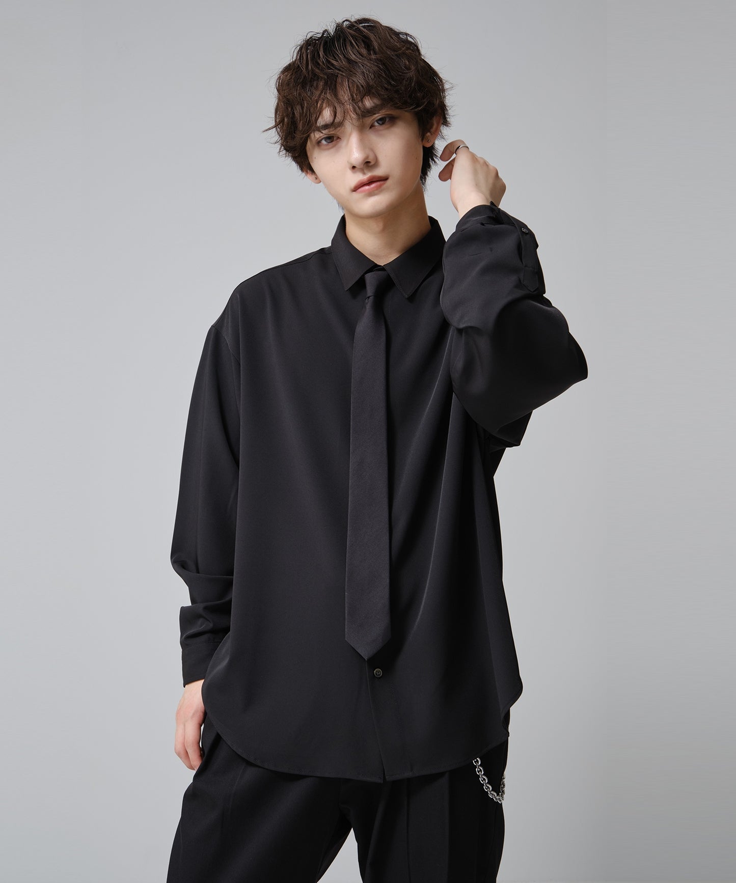 SUI-1998 ネクタイ 6cm マットブラック シンプル フォーマル メンズ ネクタイ kkne10