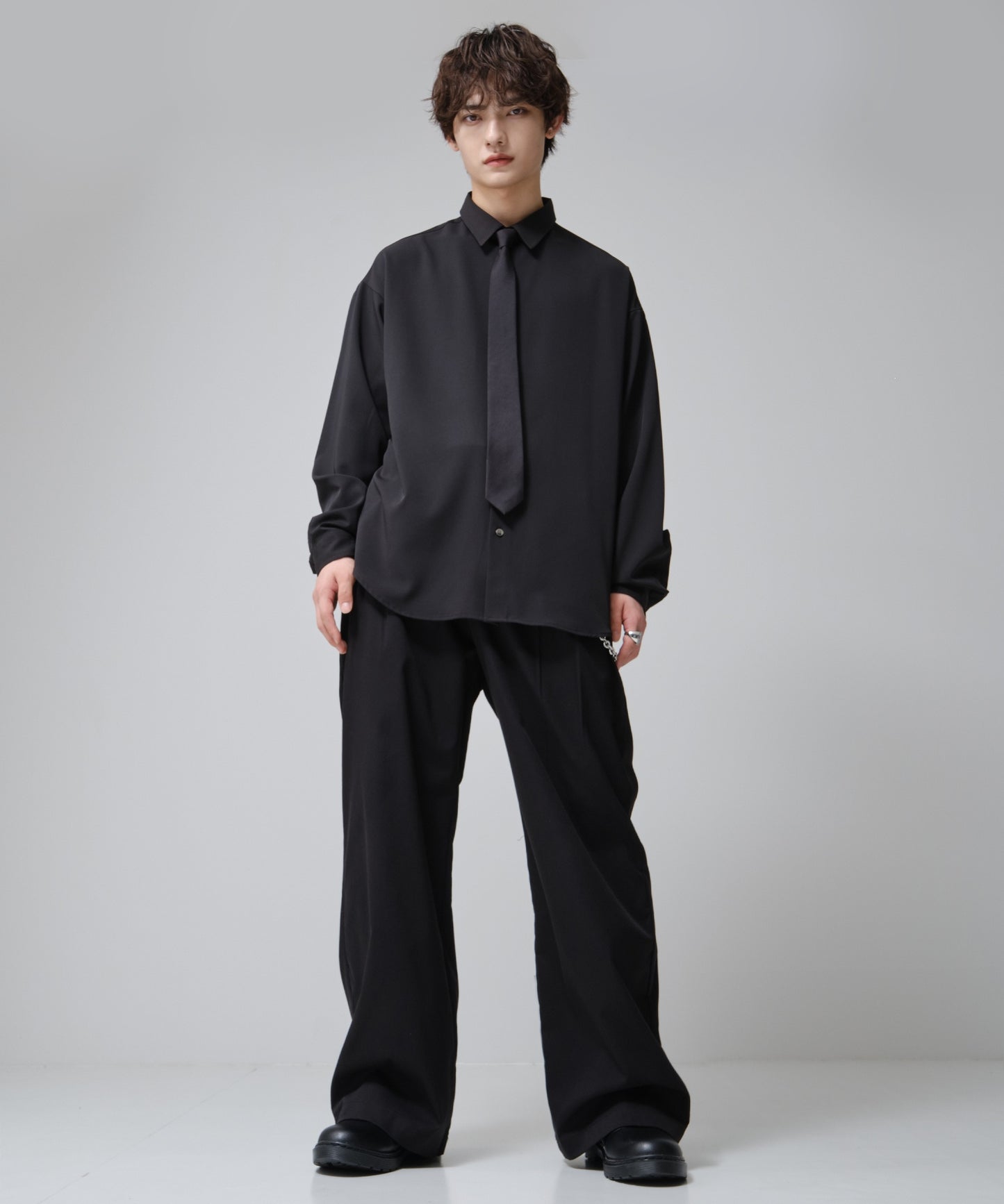 SUI-1998 ネクタイ 6cm マットブラック シンプル フォーマル メンズ ネクタイ kkne10