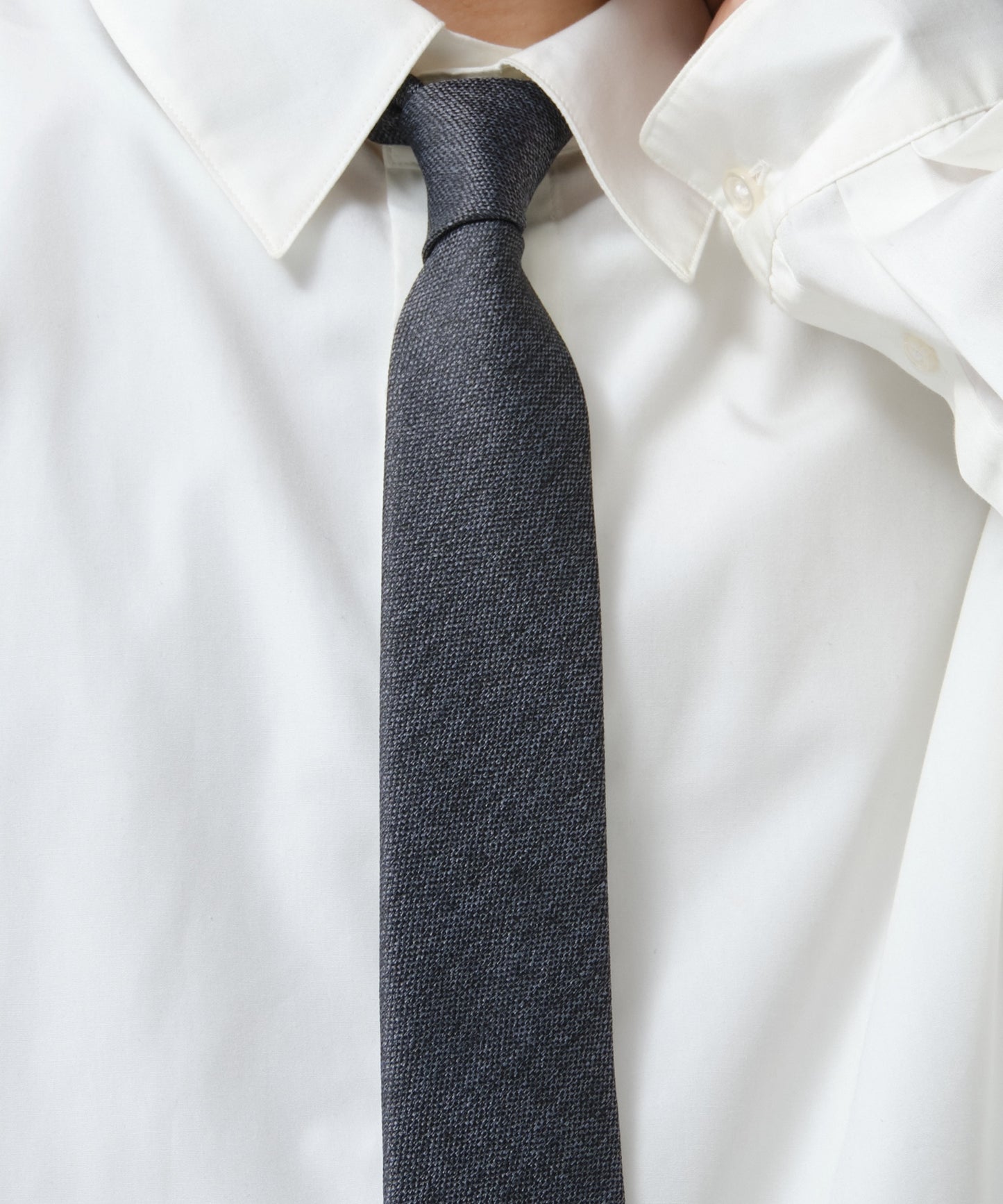 SUI-1998 ネクタイ 7cm グレー ダ－クグレー シンプル 二色糸 メンズ ネクタイ kkne11