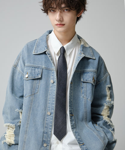 SUI-1998 ネクタイ 7cm グレー ダ－クグレー シンプル 二色糸 メンズ ネクタイ kkne11