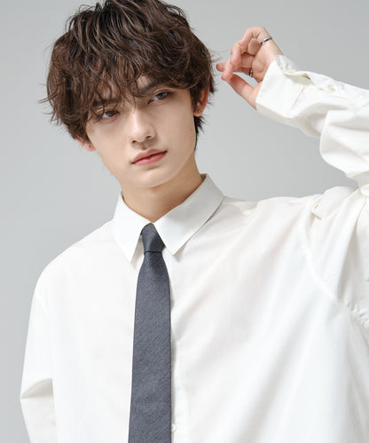 SUI-1998 ネクタイ 7cm グレー ダ－クグレー シンプル 二色糸 メンズ ネクタイ kkne11