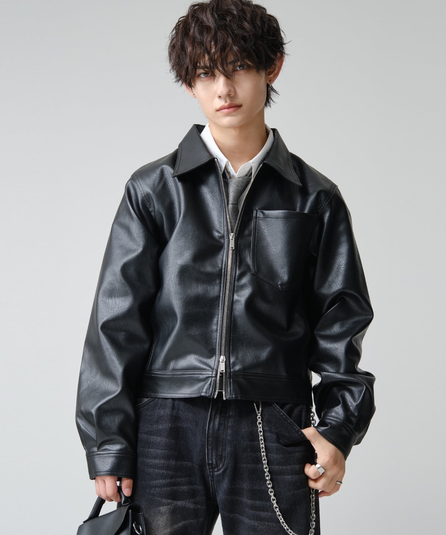 SUI-1998 ネクタイ 7cm シルバー ダークグレー シンプル 二色糸 メンズ ネクタイ kkne12