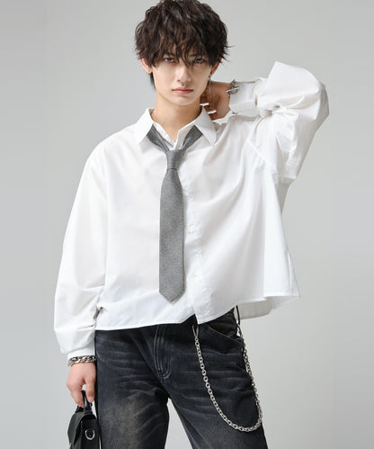 SUI-1998 ネクタイ 7cm シルバー ダークグレー シンプル 二色糸 メンズ ネクタイ kkne12