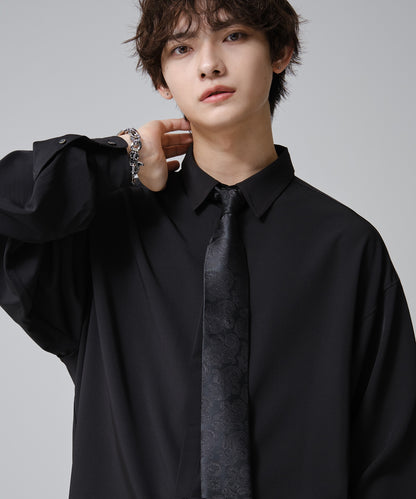 SUI-1998 ネクタイ 7cm ブラック ダークペイズリー シンプル 柄 メンズ ネクタイ kkne15