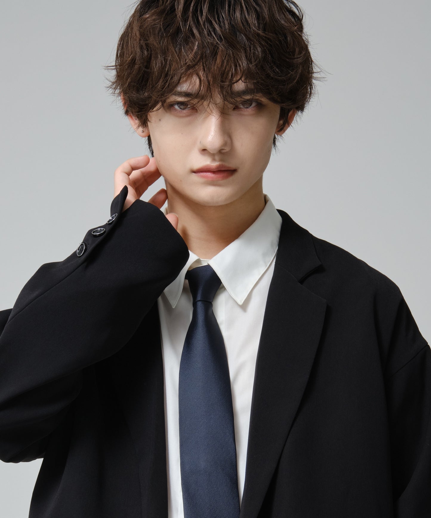 SUI-1998 ネクタイ 7cm ネイビー シンプル フォーマル メンズ ネクタイ kkne19