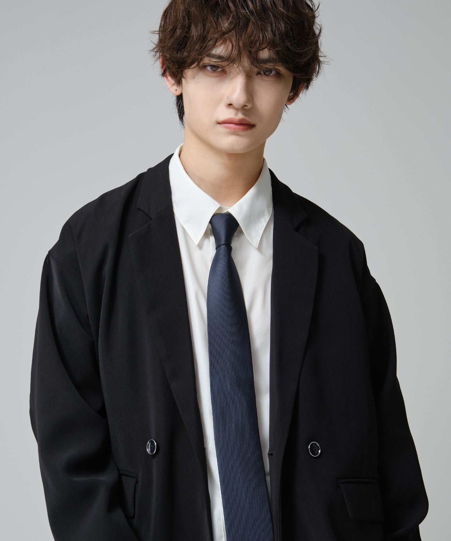 SUI-1998 ネクタイ 7cm ネイビー シンプル フォーマル メンズ ネクタイ kkne19