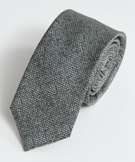 SUI-1998 ネクタイ 6cm シルバー ダークグレー シンプル 二色糸 メンズ ネクタイ kkne2
