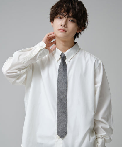 SUI-1998 ネクタイ 6cm シルバー ダークグレー シンプル 二色糸 メンズ ネクタイ kkne2