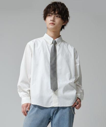 SUI-1998 ネクタイ 6cm シルバー ダークグレー シンプル 二色糸 メンズ ネクタイ kkne2