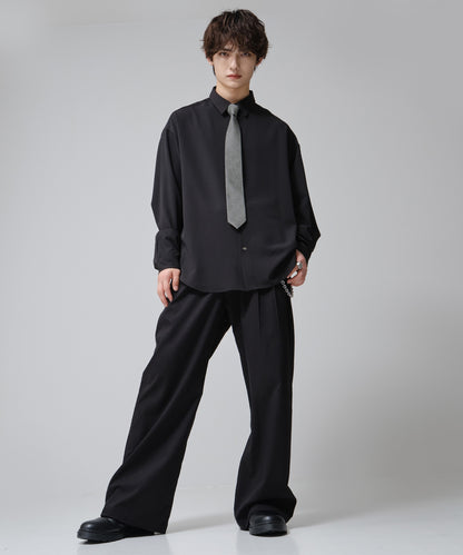 SUI-1998 ネクタイ 6cm シルバー ダークグレー シンプル 二色糸 メンズ ネクタイ kkne2