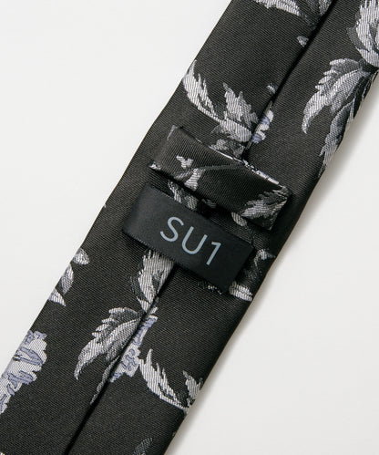 SUI-1998 ネクタイ 6cm ブラック 花柄 ボタニカル 華やか メンズ ネクタイ kkne3