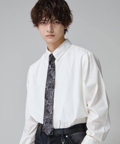 SUI-1998 ネクタイ 6cm ブラック シルバーペイズリー エレガント 柄 メンズ ネクタイ kkne4