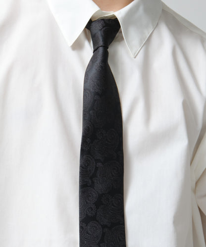 SUI-1998 ネクタイ 6cm ブラック ダークペイズリー シンプル 柄 メンズ ネクタイ kkne5