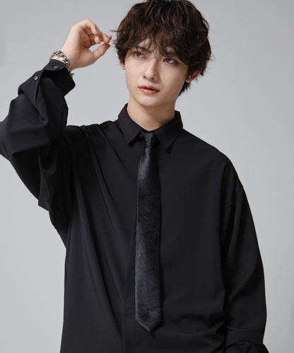 SUI-1998 ネクタイ 6cm ブラック ダークペイズリー シンプル 柄 メンズ ネクタイ kkne5