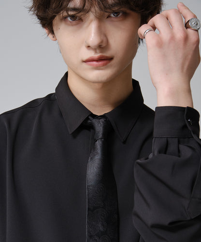 SUI-1998 ネクタイ 6cm ブラック ダークペイズリー シンプル 柄 メンズ ネクタイ kkne5