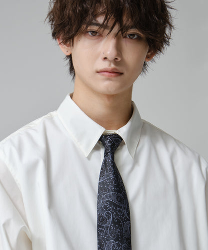 SUI-1998 ネクタイ 6cm ブラック シルバーブルーペイズリー エレガント 柄 メンズ ネクタイ kkne6