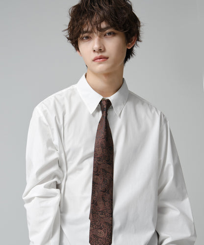 SUI-1998 ネクタイ 6cm ブラック レッドペイズリー 赤茶 エレガント 柄 メンズ ネクタイ kkne7