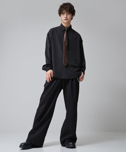 SUI-1998 ネクタイ 6cm ブラック レッドペイズリー 赤茶 エレガント 柄 メンズ ネクタイ kkne7