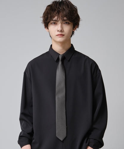 SUI-1998 ネクタイ 6cm チャコールグレー シンプル フォーマル メンズ ネクタイ kkne8