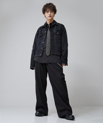 SUI-1998 ネクタイ 6cm チャコールグレー シンプル フォーマル メンズ ネクタイ kkne8