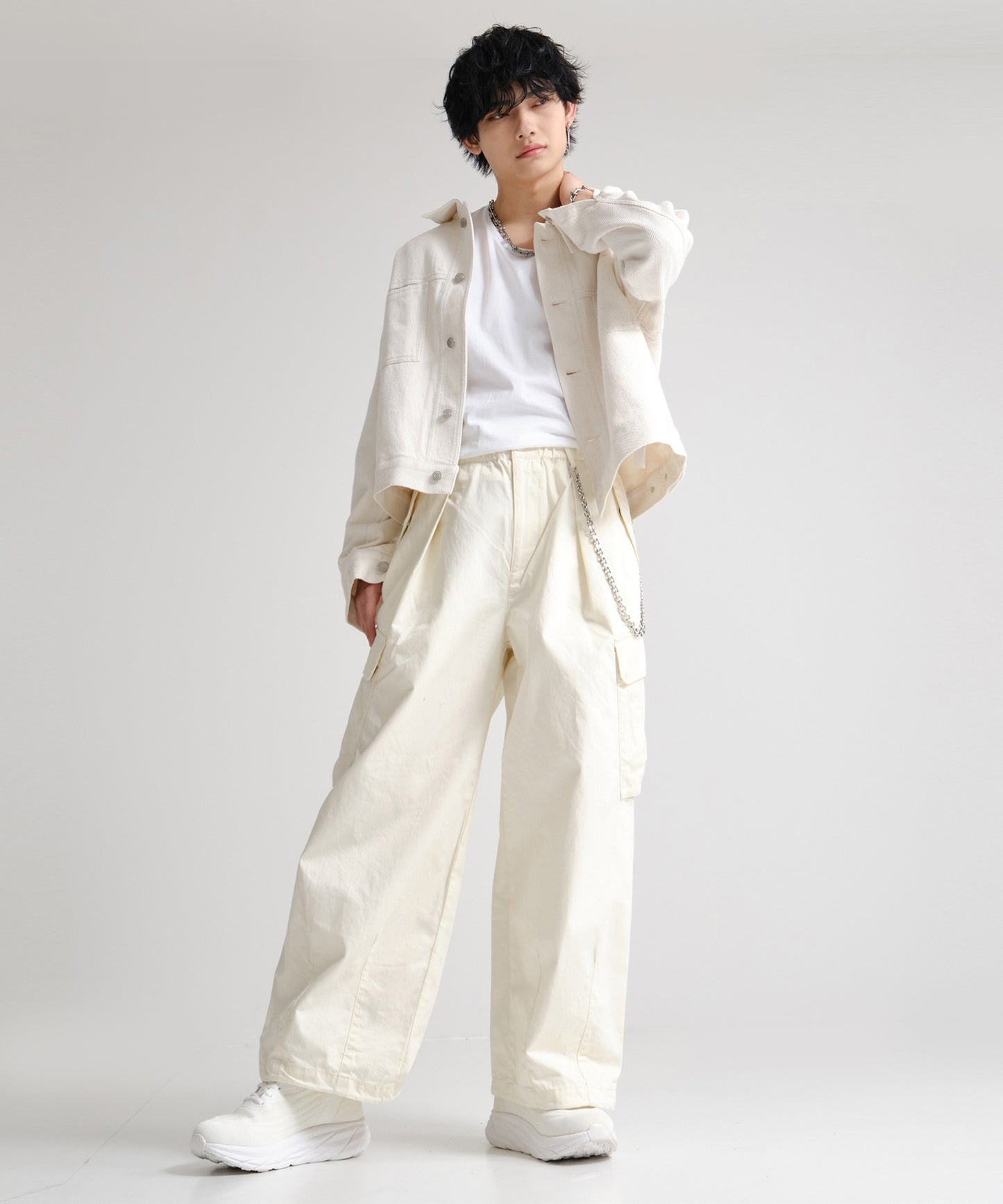 SUI-1998 ブレスレット Uチェーン チェーン マンテル シルバー ステンレス 幅1cm 極太 メンズ kksb272