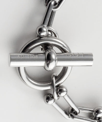 SUI-1998 ブレスレット Uチェーン チェーン マンテル シルバー ステンレス 幅1cm 極太 メンズ kksb272