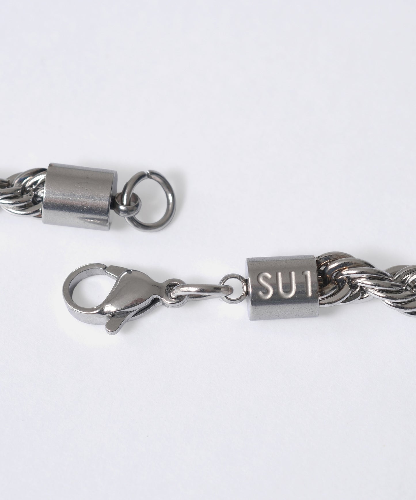 SUI-1998 ネックレス  2mm シルバー スクリューチェーン チェーン ロープ ツイスト ステンレス メンズ kksn121
