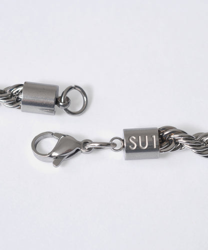 SUI-1998 ネックレス  2mm シルバー スクリューチェーン チェーン ロープ ツイスト ステンレス メンズ kksn121