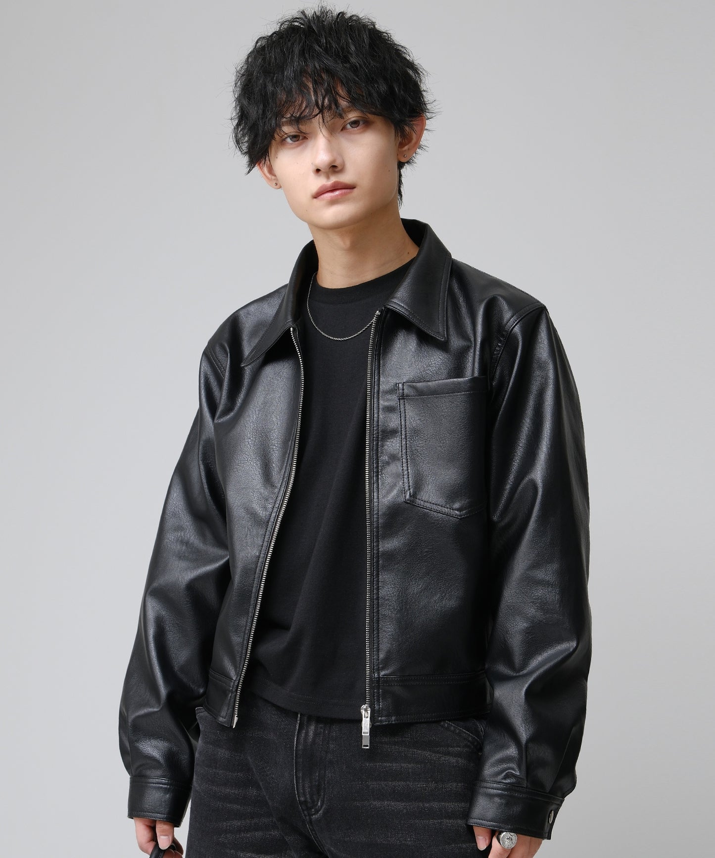 SUI-1998 ネックレス 2mm ガンメタ スクリューチェーン チェーン ロープ ツイスト ステンレス メンズ kksn122