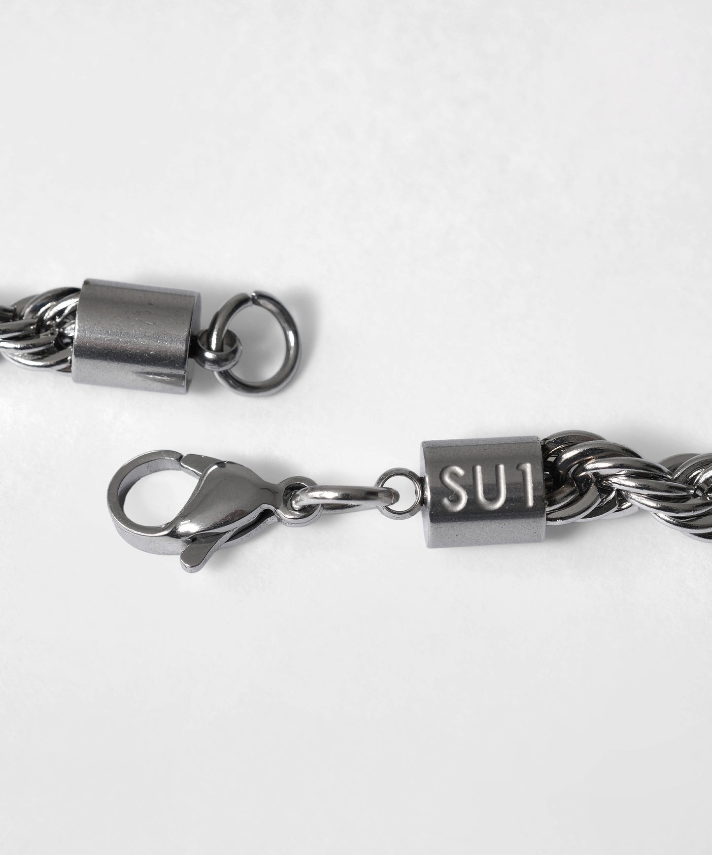 SUI-1998 ネックレス 2mm ガンメタ スクリューチェーン チェーン ロープ ツイスト ステンレス メンズ kksn122