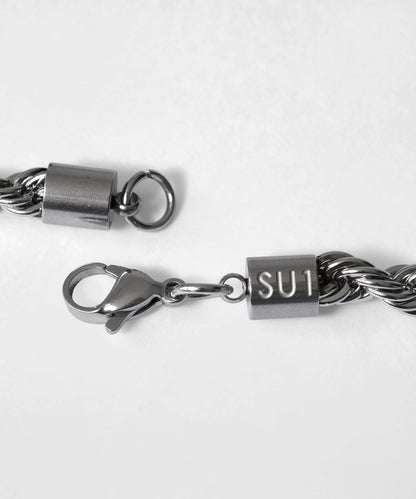 SUI-1998 ネックレス 2mm ガンメタ スクリューチェーン チェーン ロープ ツイスト ステンレス メンズ kksn122